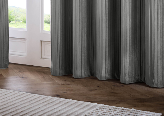 Corinthian Eyelet, Grey - Ready Made Curtains - Image 6